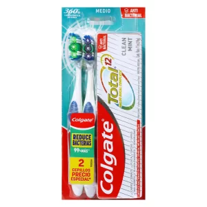 2 Cepillos Colgate 360 Twinpack+Tot.75 Ml Med