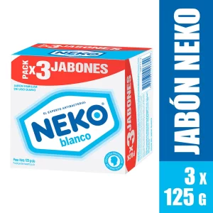 3 Jabón Neko Blanco 125 Gr