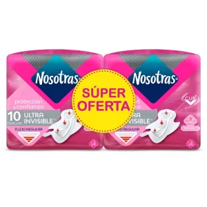 2 Toalla Nosotras Ultra Invisible Rapisec 10 unidades