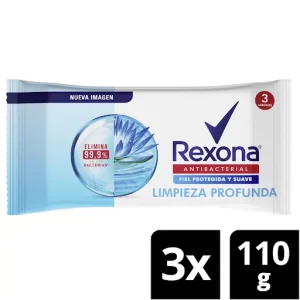 3 Jabón Rexona Limpieza Profunda X 110 Gr